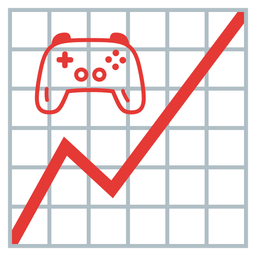 chart increasing and video game
