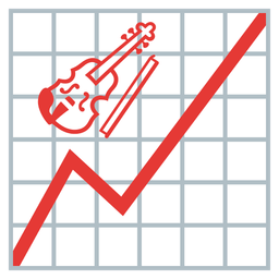 chart increasing and violin