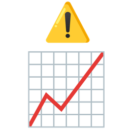 chart increasing and warning