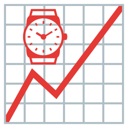 chart increasing and watch