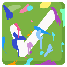 check mark button and artist palette