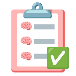 check mark button and brain