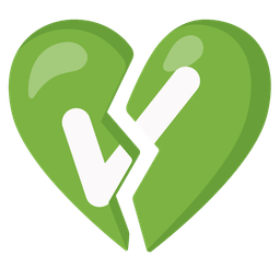 check mark button and broken heart