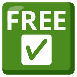 check mark button and FREE button