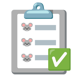 check mark button and mouse face