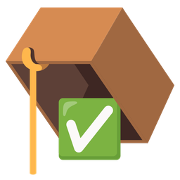 check mark button and mouse trap