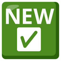 check mark button and NEW button