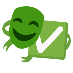 check mark button and performing arts