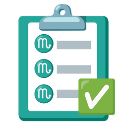 check mark button and Scorpio