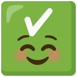 Check mark button and Smiling face
