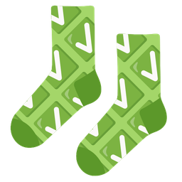check mark button and socks