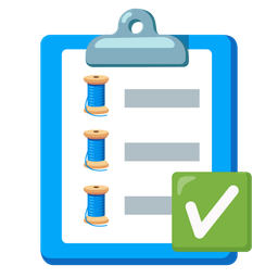 check mark button and thread