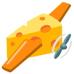 cheese wedge and airplane