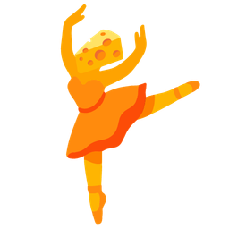 cheese wedge and ballet shoes