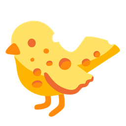 cheese wedge and bird