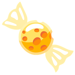 cheese wedge and candy