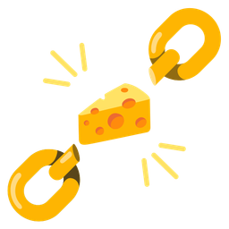 cheese wedge and chains