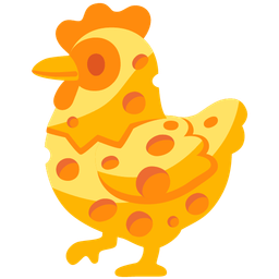 cheese wedge and chicken