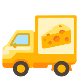 cheese wedge and delivery truck