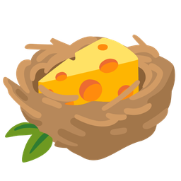 cheese wedge and empty nest