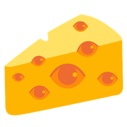 cheese wedge and eye