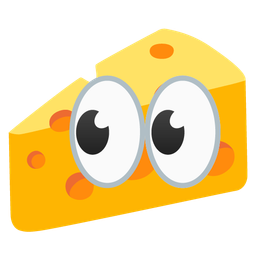 cheese wedge and eyes