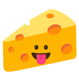 Cheese wedge and Face with tongue