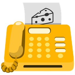 cheese wedge and fax machine