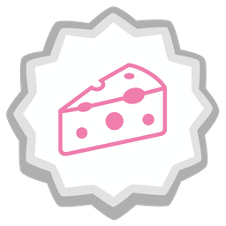 cheese wedge and fish cake with swirl