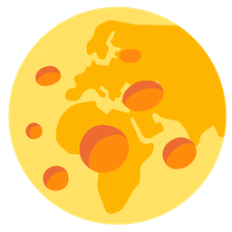 cheese wedge and globe showing Europe-Africa