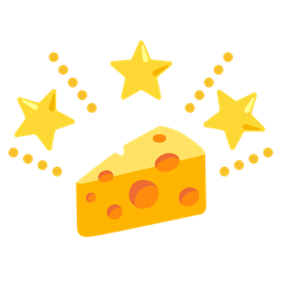 cheese wedge and glowing star