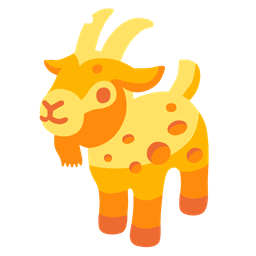 cheese wedge and goat