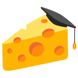 cheese wedge and graduation cap