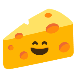 Cheese wedge and Grinning face with smiling eyes