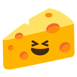 Cheese wedge and Grinning squinting face