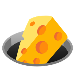 cheese wedge and hole