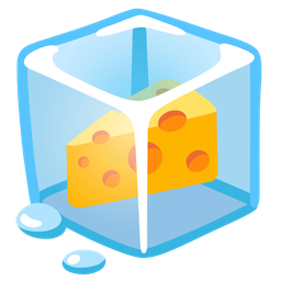 cheese wedge and ice