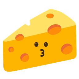 Cheese wedge and Kissing face