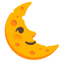 cheese wedge and last quarter moon face