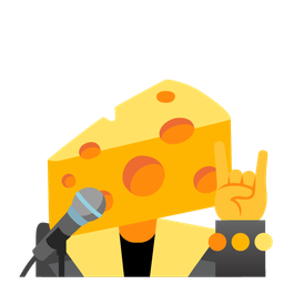cheese wedge and microphone
