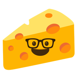 cheese wedge and nerd face