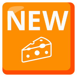 cheese wedge and NEW button