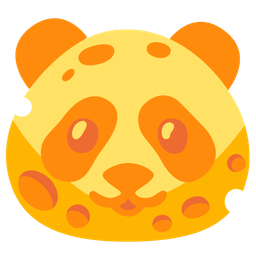 cheese wedge and panda