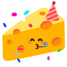cheese wedge and partying face