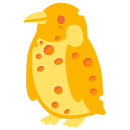 cheese wedge and penguin