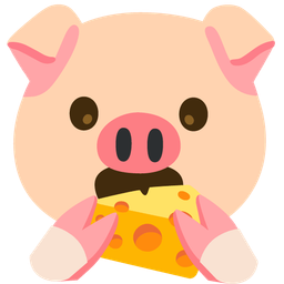 cheese wedge and pig face