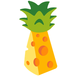 cheese wedge and pineapple