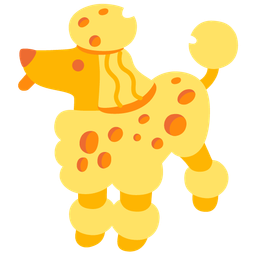 cheese wedge and poodle