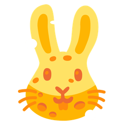 cheese wedge and rabbit face