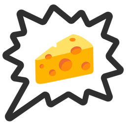 cheese wedge and right anger bubble